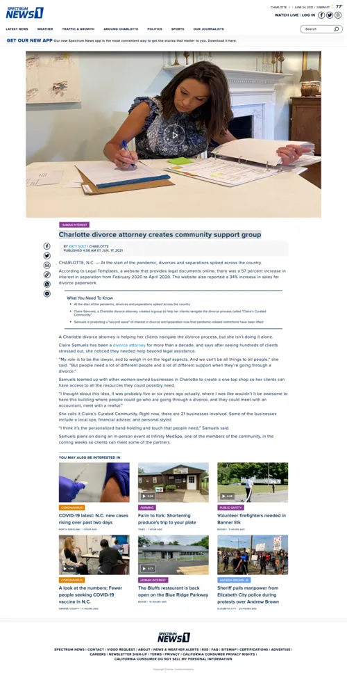 Charlotte divorce attorney creates community support group - Infinity MedSpa and Wellness in Charlotte, NC