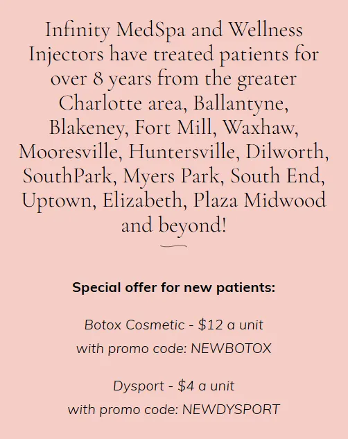 Special Offer for New Patients in Charlotte, NC at Infinity Medspa and Wellness